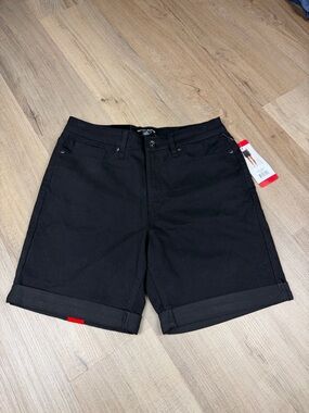 DKNY Jeans Black Bermuda Shorts with Rolled Cuff. NWT. Size 8